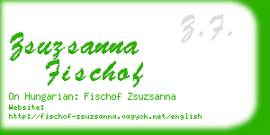 zsuzsanna fischof business card